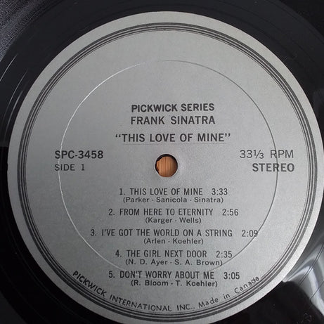 Frank Sinatra : This Love Of Mine (LP, Comp)