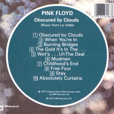 Pink Floyd : Obscured By Clouds (CD, Album, RE)