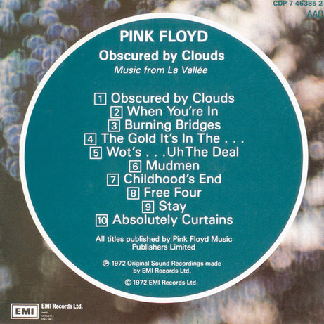 Pink Floyd : Obscured By Clouds (CD, Album, RE)