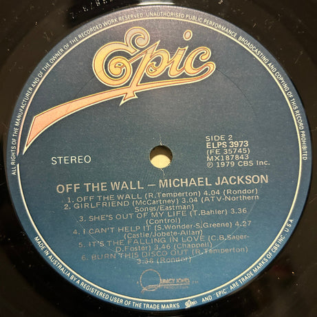 Michael Jackson : Off The Wall (LP, Album, Gat)