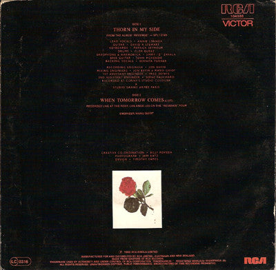 Eurythmics : Thorn In My Side (7", Single, Pic)