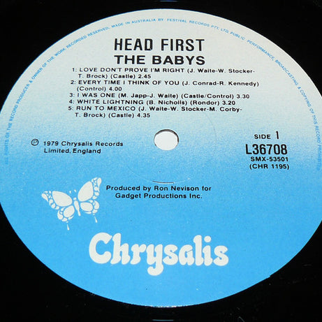 The Babys : Head First (LP, Album)