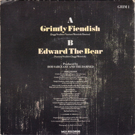 The Damned : Grimly Fiendish (7", Single, Gat)