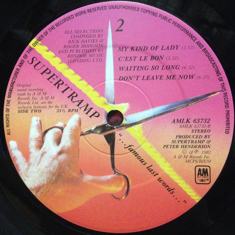 Supertramp : "...Famous Last Words..." (LP, Album)