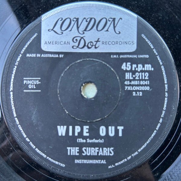 The Surfaris : Wipe Out (7", Single)
