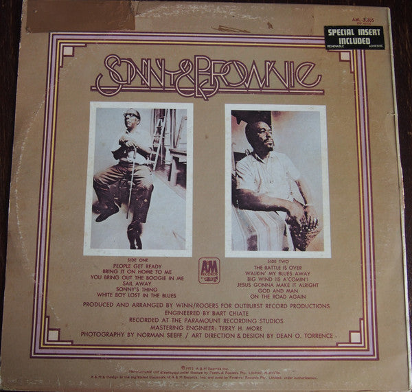 Sonny Terry & Brownie McGhee : Sonny & Brownie (LP, Album)