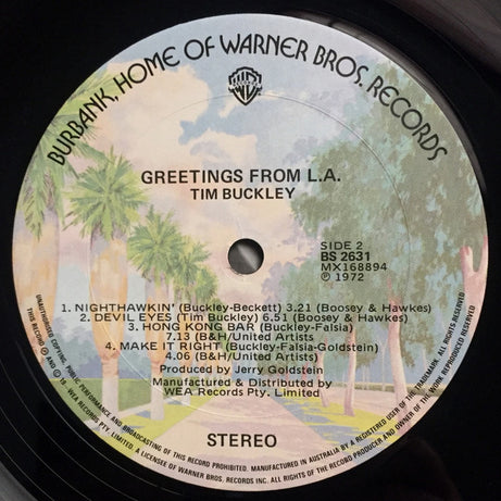 Tim Buckley : Greetings From L.A. (LP, Album, RP)