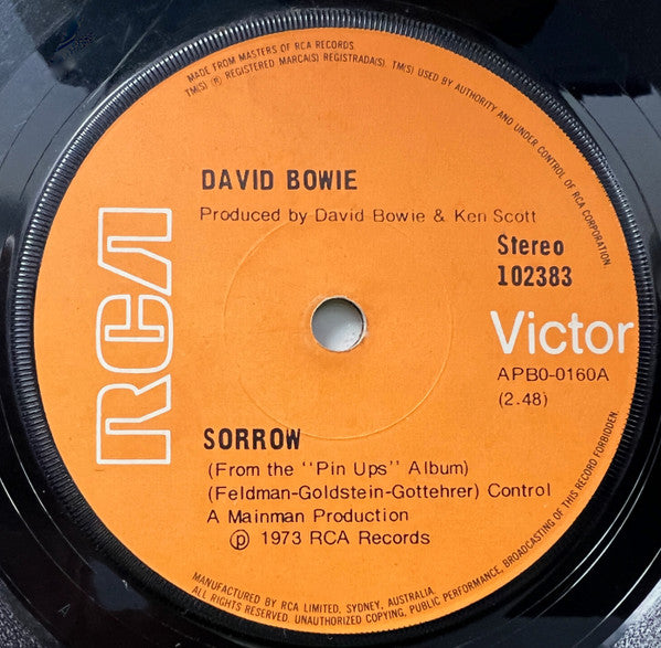 David Bowie : Sorrow (7", Single)