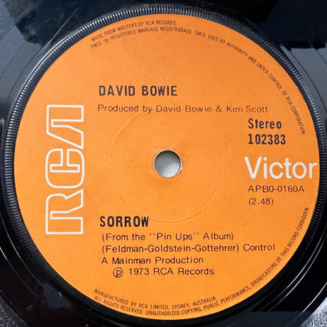 David Bowie : Sorrow (7", Single)