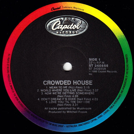 Crowded House : Crowded House (LP, Album)