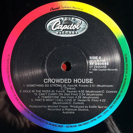 Crowded House : Crowded House (LP, Album)