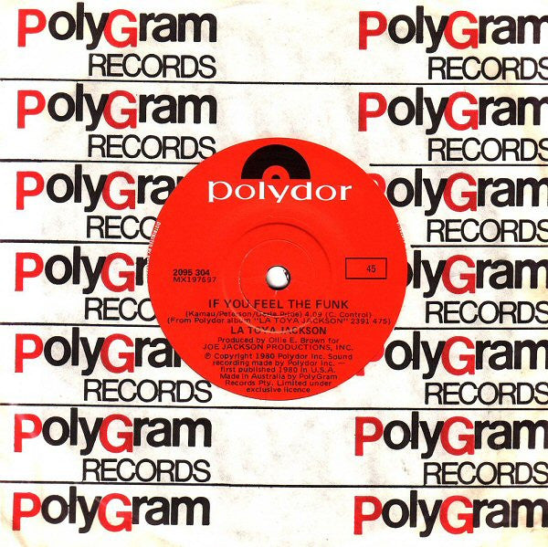 La Toya Jackson : If You Feel The Funk (7", Single)