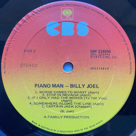 Billy Joel : Piano Man (LP, Album, RE)
