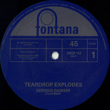The Teardrop Explodes : Serious Danger (12", Single)
