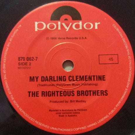 The Righteous Brothers : Unchained Melody (7", Single)