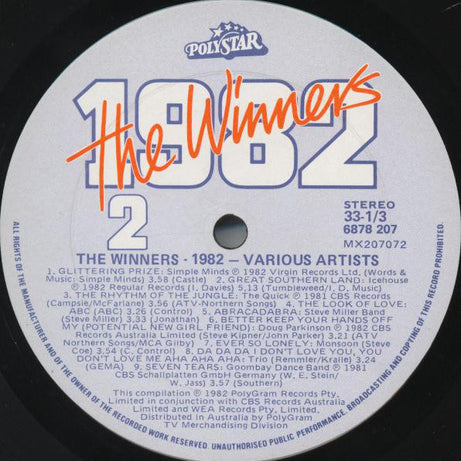 Various : The Winners 1982 (LP, Comp)