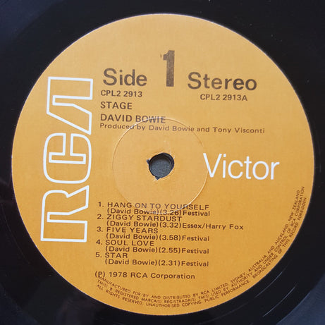 David Bowie : Stage (2xLP, Album, M/Print)
