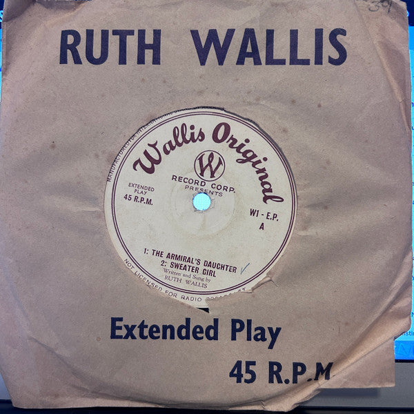 Ruth Wallis : Admiral's Daughter EP (7", EP)