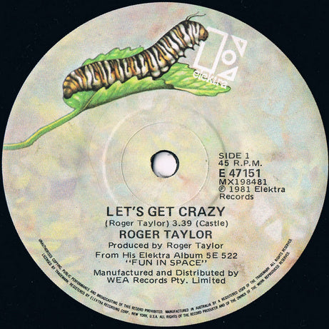 Roger Taylor : Let's Get Crazy (7", Single)