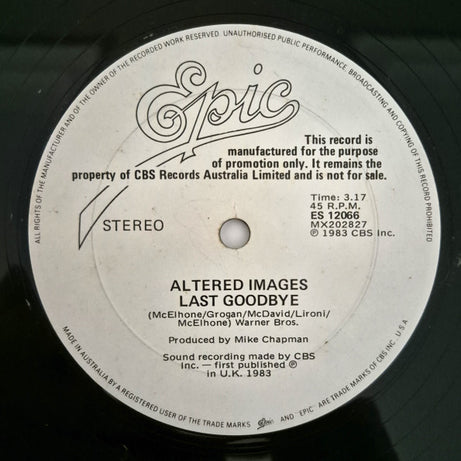 Altered Images : Don't Talk To Me About Love (12", Single, Promo)