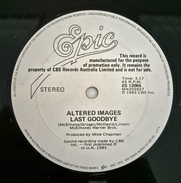 Altered Images : Don't Talk To Me About Love (12", Single, Promo)