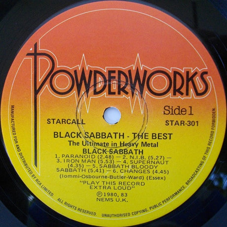 Black Sabbath : The Best - The Ultimate In Heavy Metal (LP, Comp)