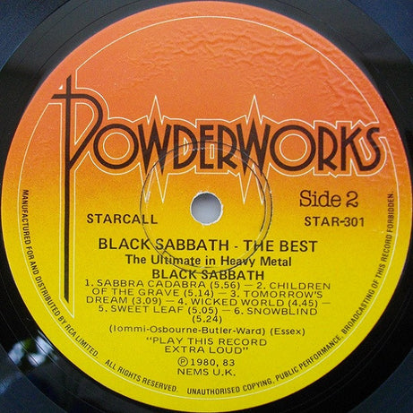 Black Sabbath : The Best - The Ultimate In Heavy Metal (LP, Comp)