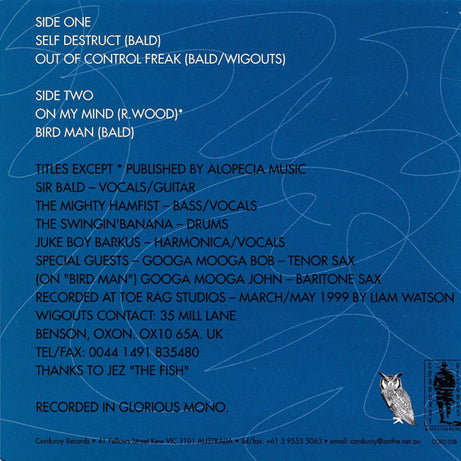 Sir Bald Diddley and his Wig Outs : Maximum Rhythm'n'Bird - Australian Tour EP (7", EP, Mono)