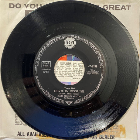 Elvis* : (You're The) Devil In Disguise (7", Single, Mono)