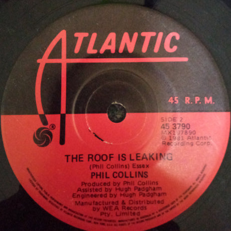 Phil Collins : In The Air Tonight (7", Single)