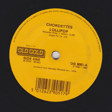 The Chordettes / Gogi Grant : Lollipop / The Wayward Wind (7", Mono)