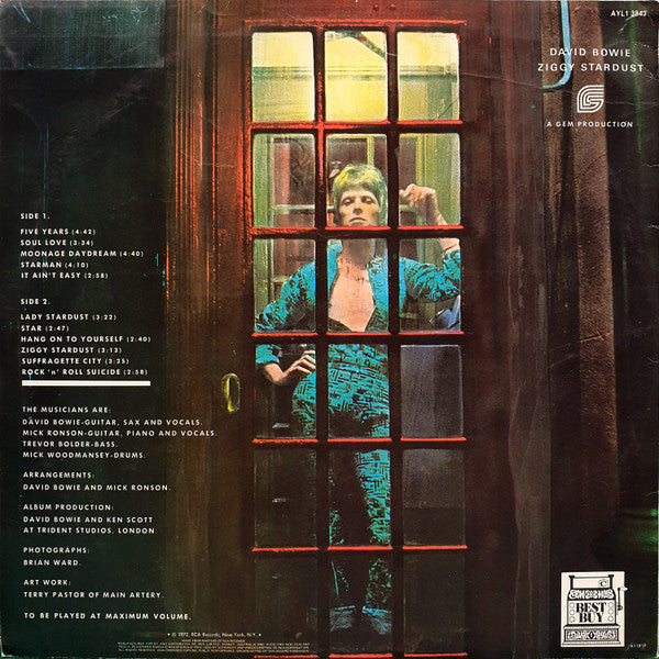 David Bowie : The Rise And Fall Of Ziggy Stardust And The Spiders From Mars (LP, Album, RE)
