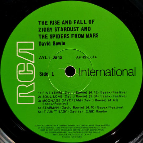 David Bowie : The Rise And Fall Of Ziggy Stardust And The Spiders From Mars (LP, Album, RE)