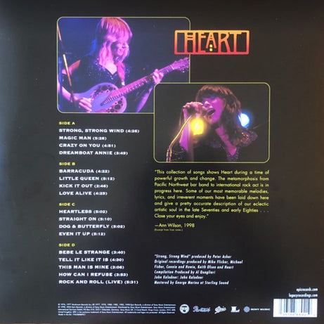 Heart : Greatest Hits (2xLP, Album, Comp)