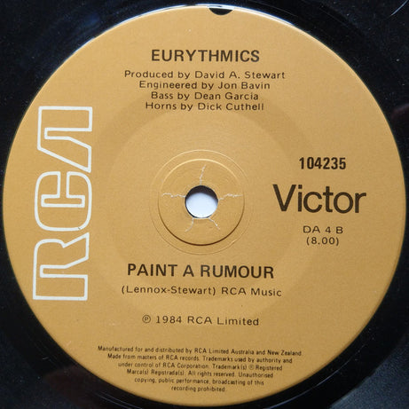 Eurythmics : Here Comes The Rain Again (7", Single)