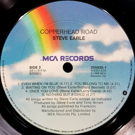 Steve Earle : Copperhead Road (LP, Album)