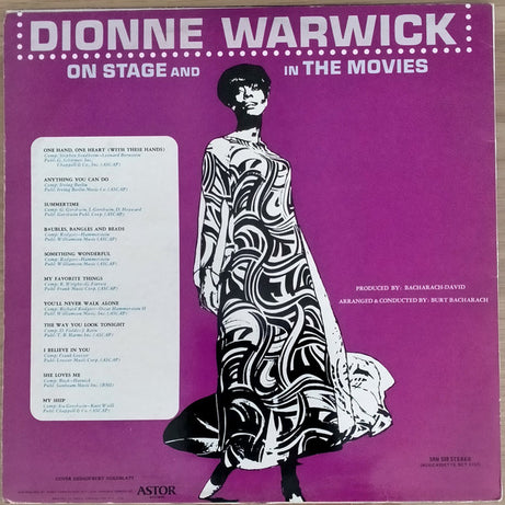 Dionne Warwick : On Stage And In The Movies (LP, RE)