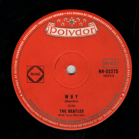 The Beatles With Tony Sheridan : Cry For A Shadow (7", Single)