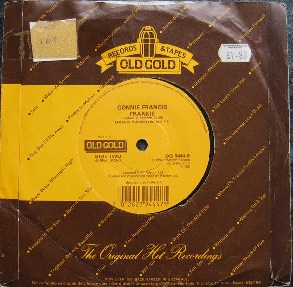 Connie Francis : Lipstick On Your Collar (7", Single)