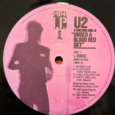 U2 : Under A Blood Red Sky (Live) (LP, MiniAlbum, Ori)