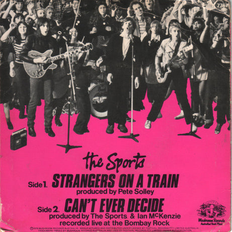 The Sports : Strangers On A Train (7", Single)
