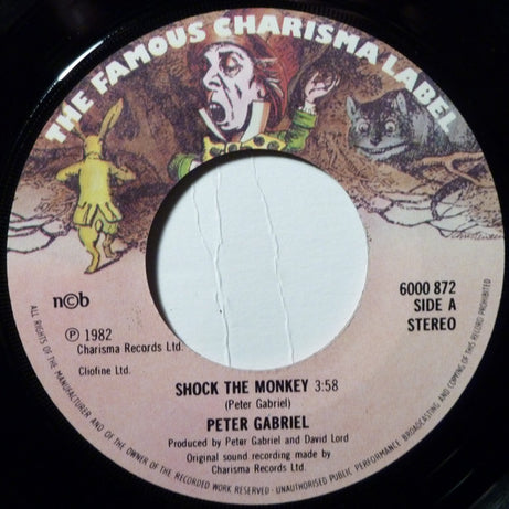 Peter Gabriel : Shock The Monkey (7", Single)