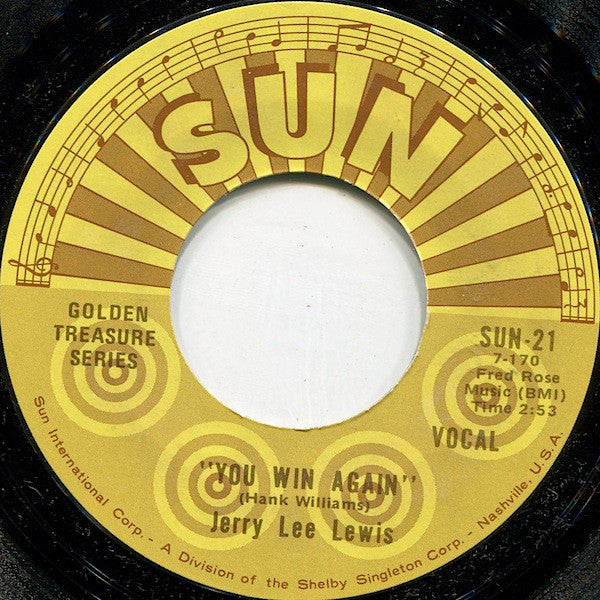 Jerry Lee Lewis : Great Balls Of Fire (7", Single, RE)