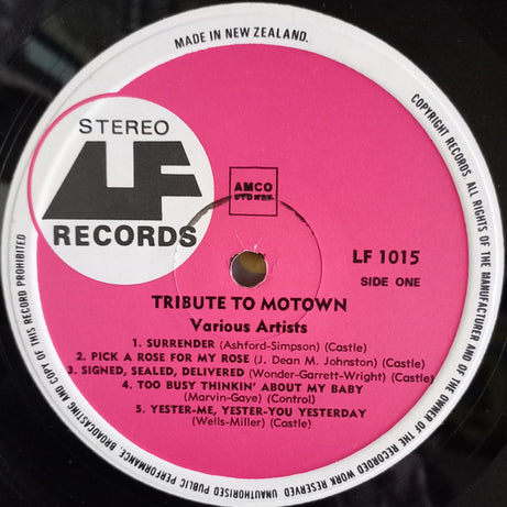 Various : Tribute To Motown (LP)
