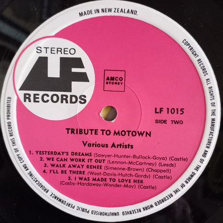 Various : Tribute To Motown (LP)