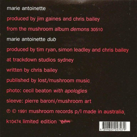 Chris Bailey : Marie Antoinette (7", Single, Ltd)