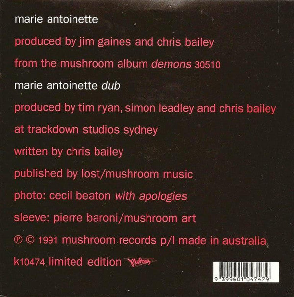 Chris Bailey : Marie Antoinette (7", Single, Ltd)