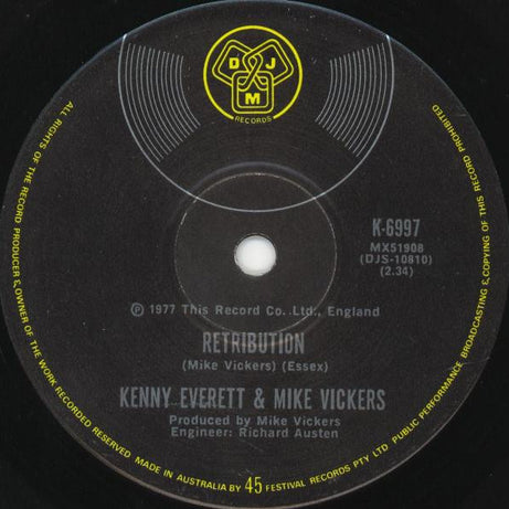 Kenny Everett & Mike Vickers : Captain Kremmen (7")