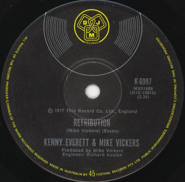Kenny Everett & Mike Vickers : Captain Kremmen (7")