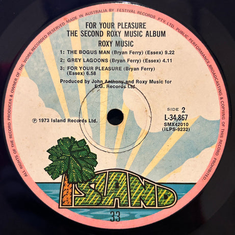 Roxy Music : For Your Pleasure (LP, Album, Gat)